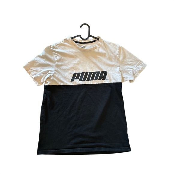 Puma Other - Puma Color‎ Block T Shirt White Black Logo Men's Size Medium